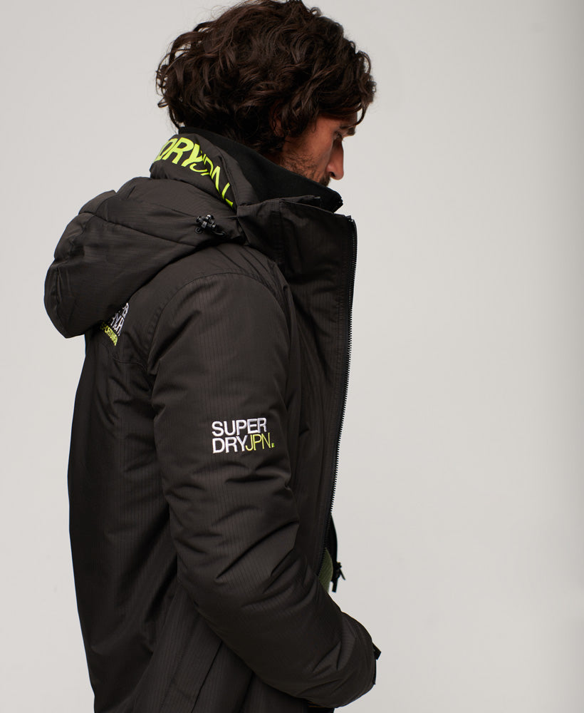 Hooded Yachter Windbreaker Jacket | Black/Optic