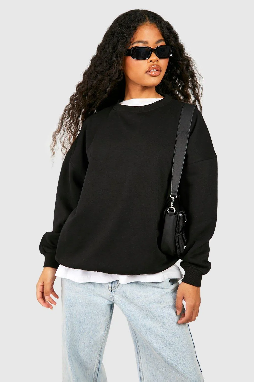 Hoodies & Sweatshirts | Petite Basic Sweatshirt | boohoo