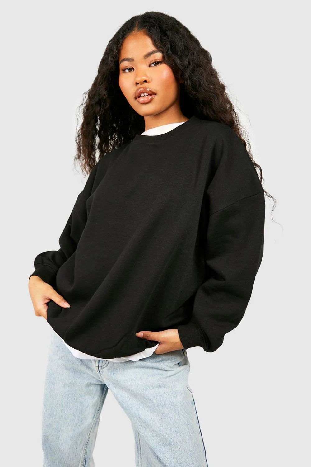 Hoodies & Sweatshirts | Petite Basic Sweatshirt | boohoo