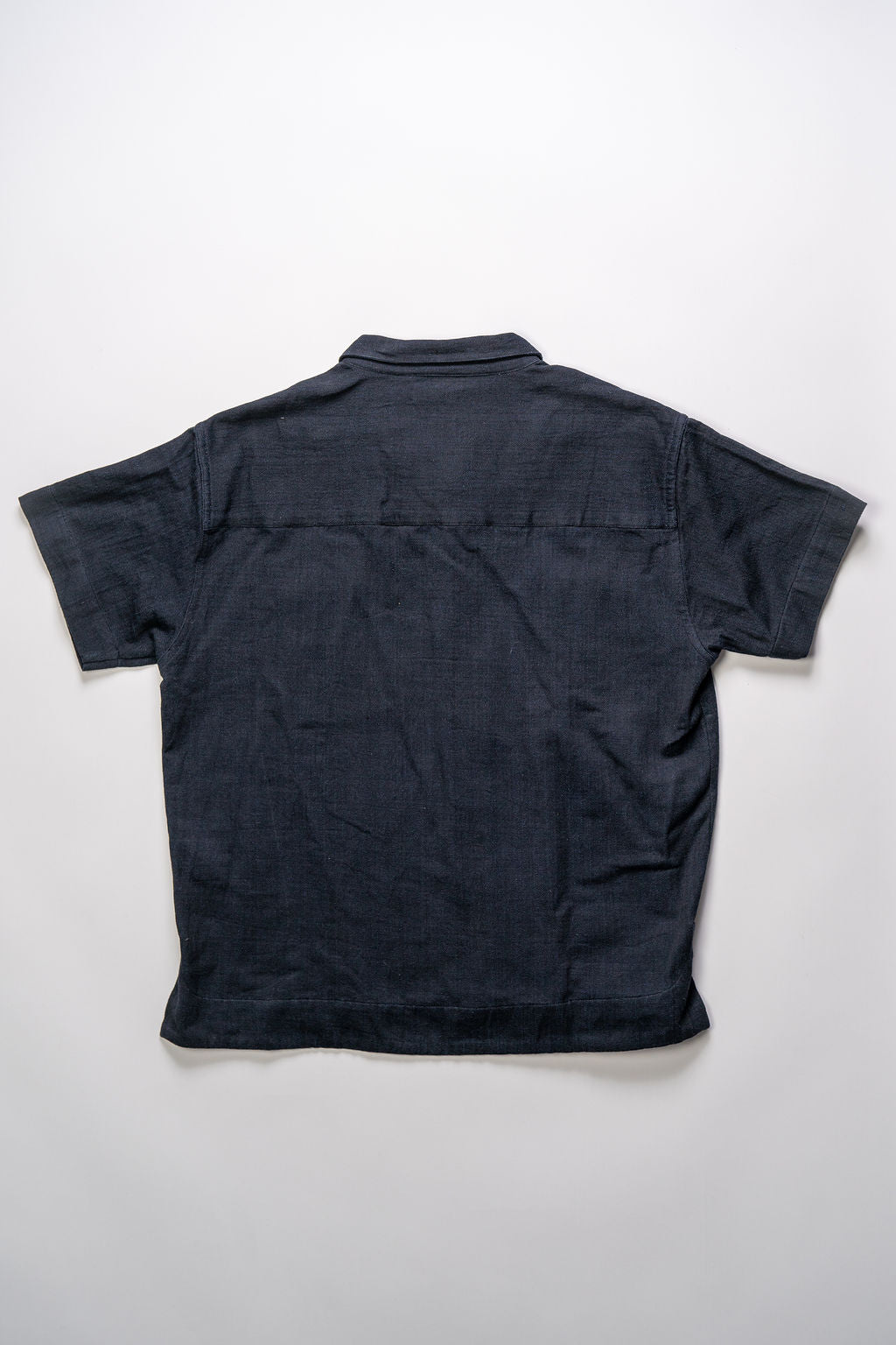 Indi + Ash  Lake Camp Overshirt - Handwoven Military Herringbone Iron/Indigo