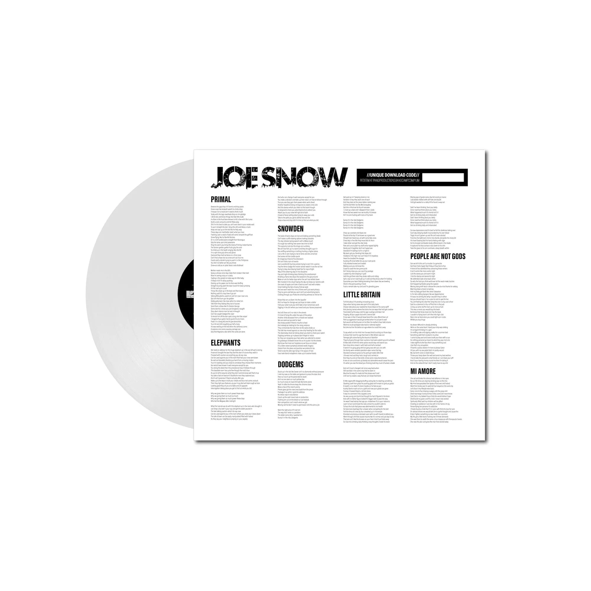 Joe Snow - Elephants (LP/SNOW PEN/TEE)