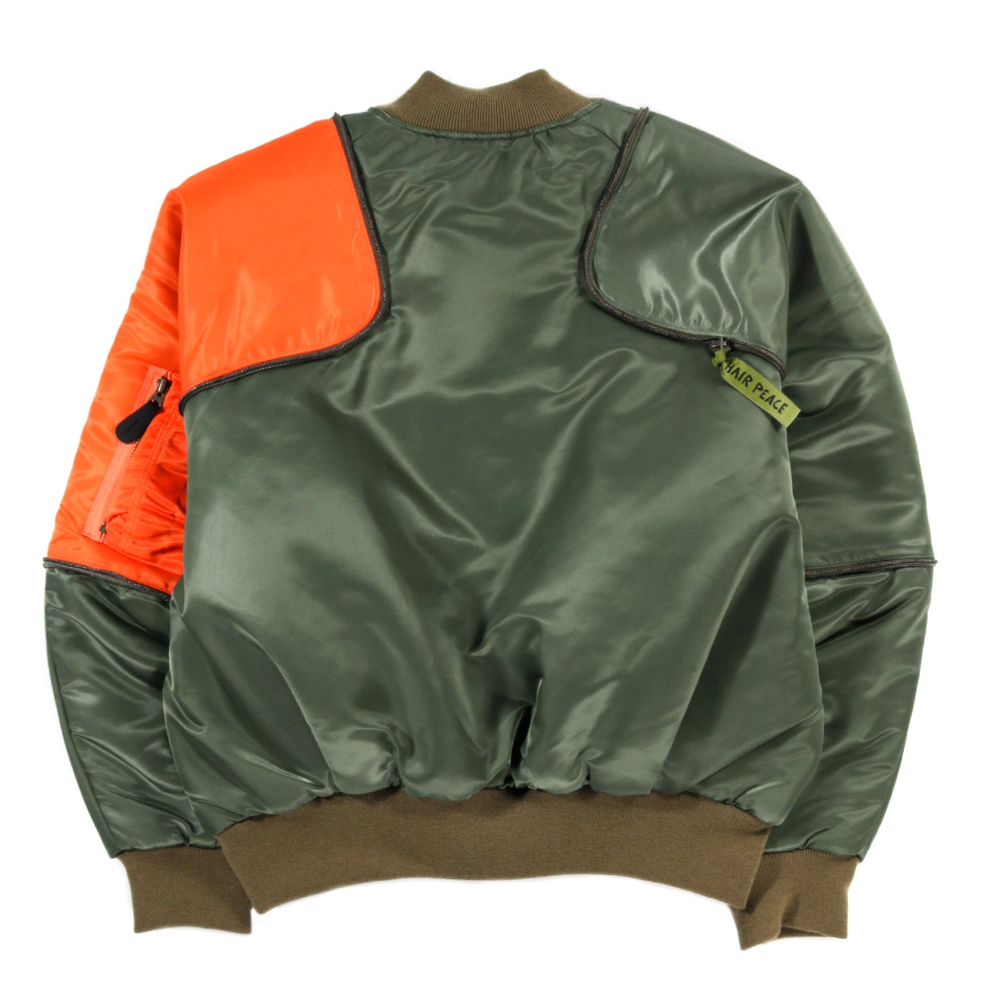 KAPITAL MA-1 NYLON SHAM BOMBER JACKET KHAKI