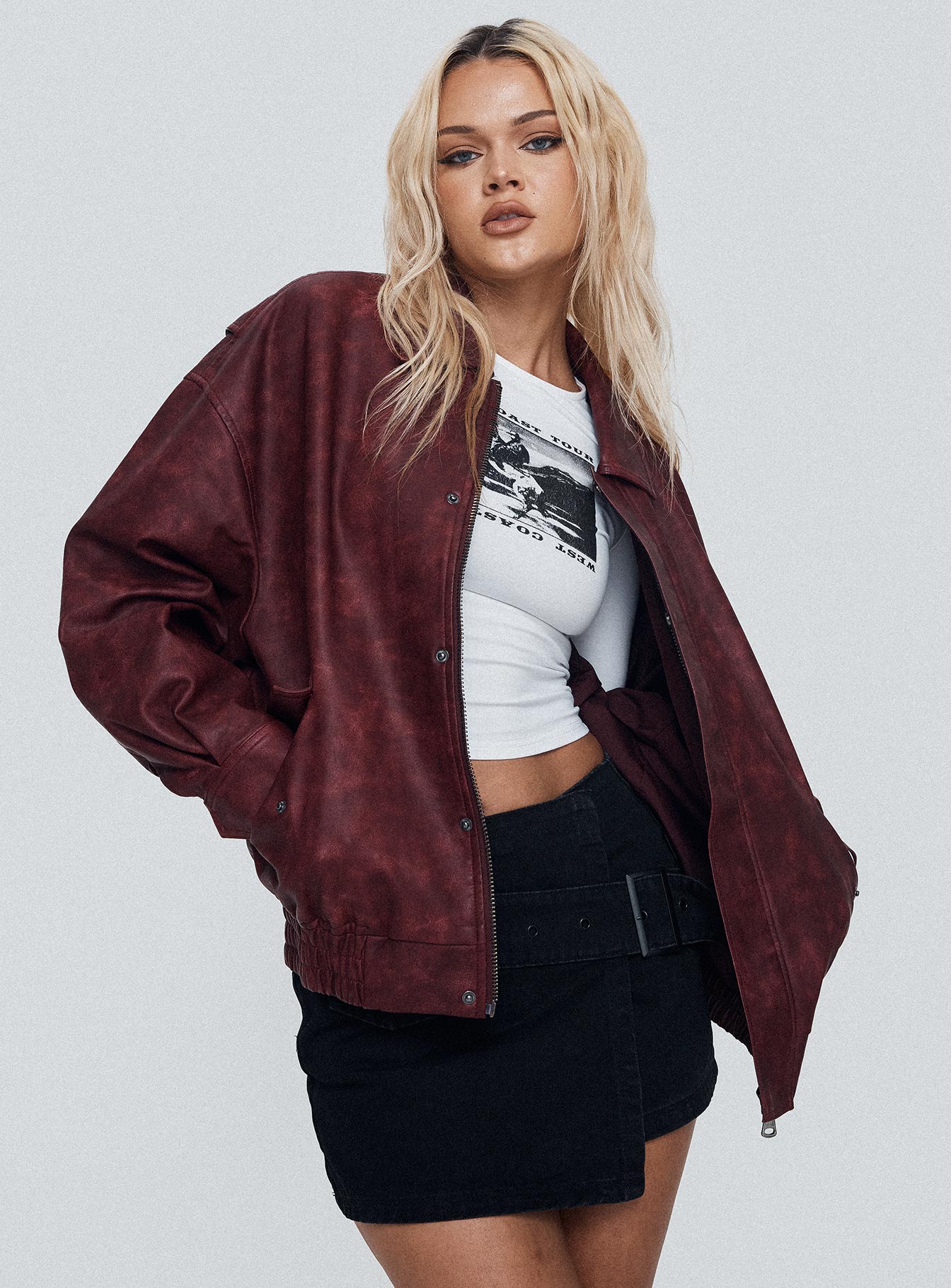 Kenny Bomber Jacket Burgundy