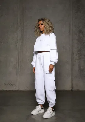 KG22 Quilted Tracksuit Pants - White