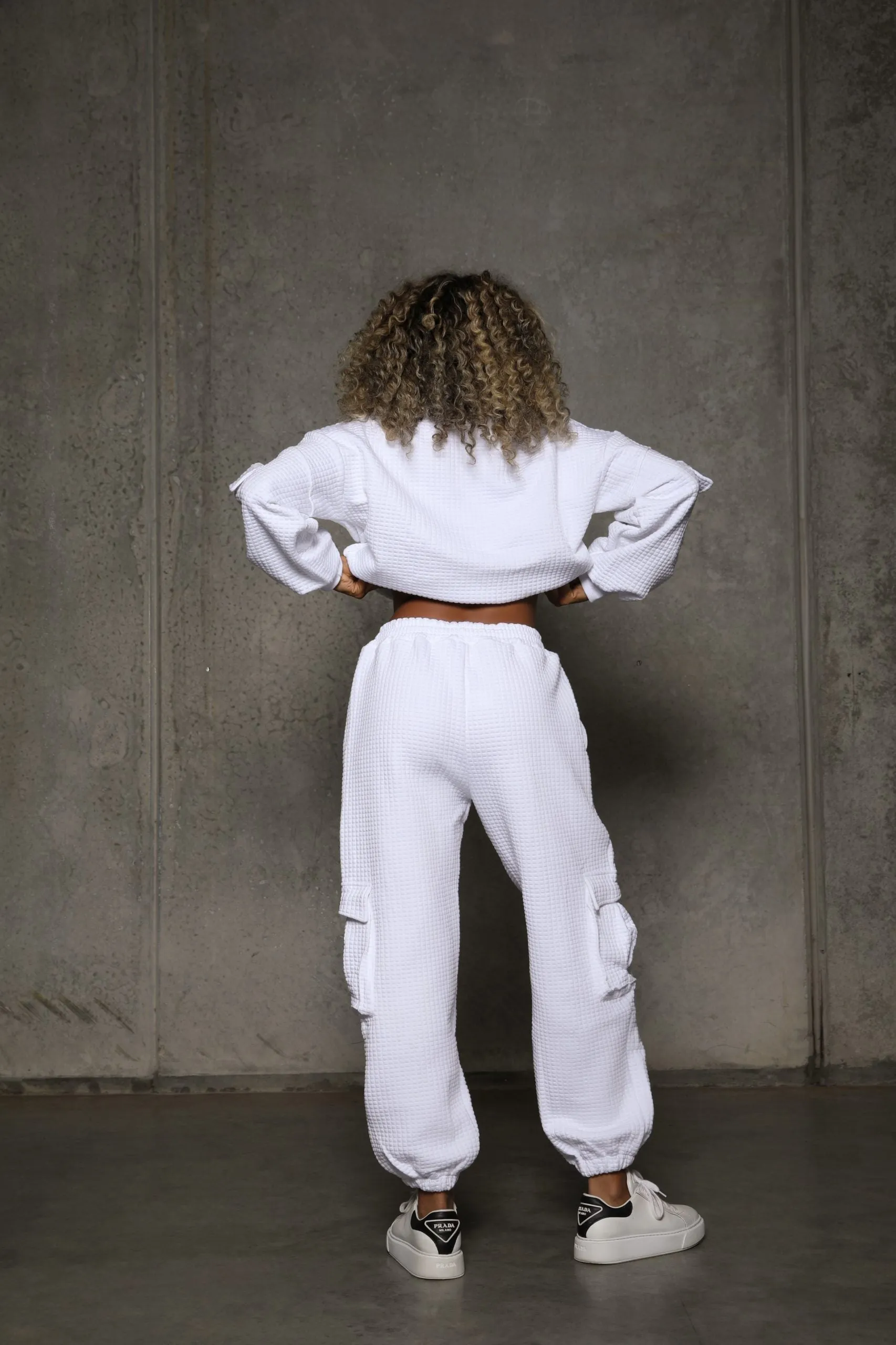 KG22 Quilted Tracksuit Pants - White