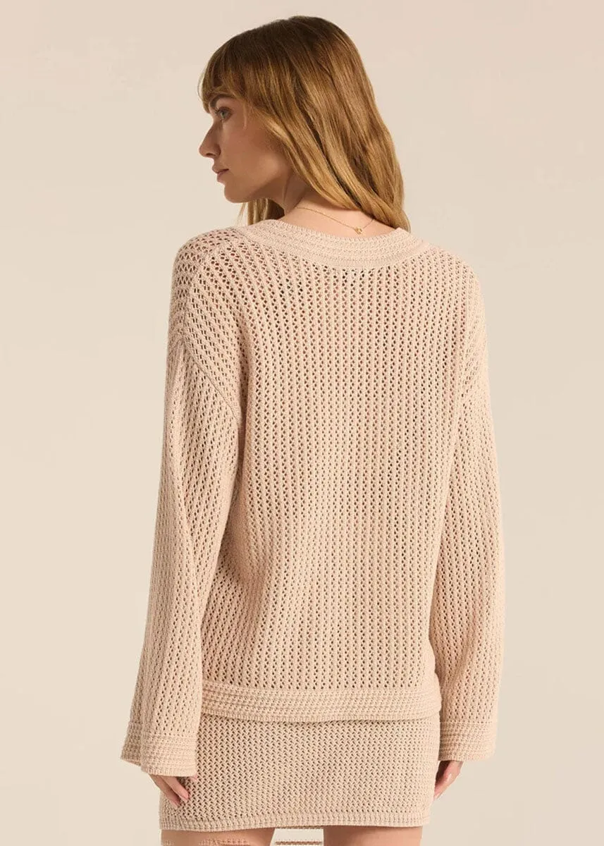 Kiami Crochet Sweater - Natural