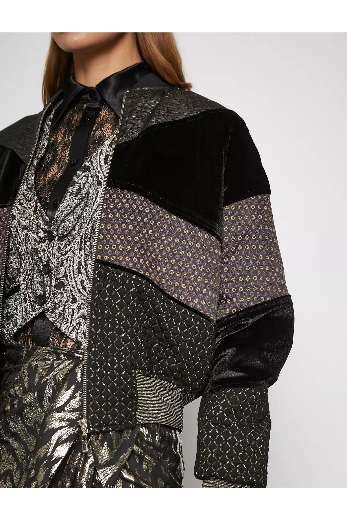 KOTON Patchwork Bomber Jacket