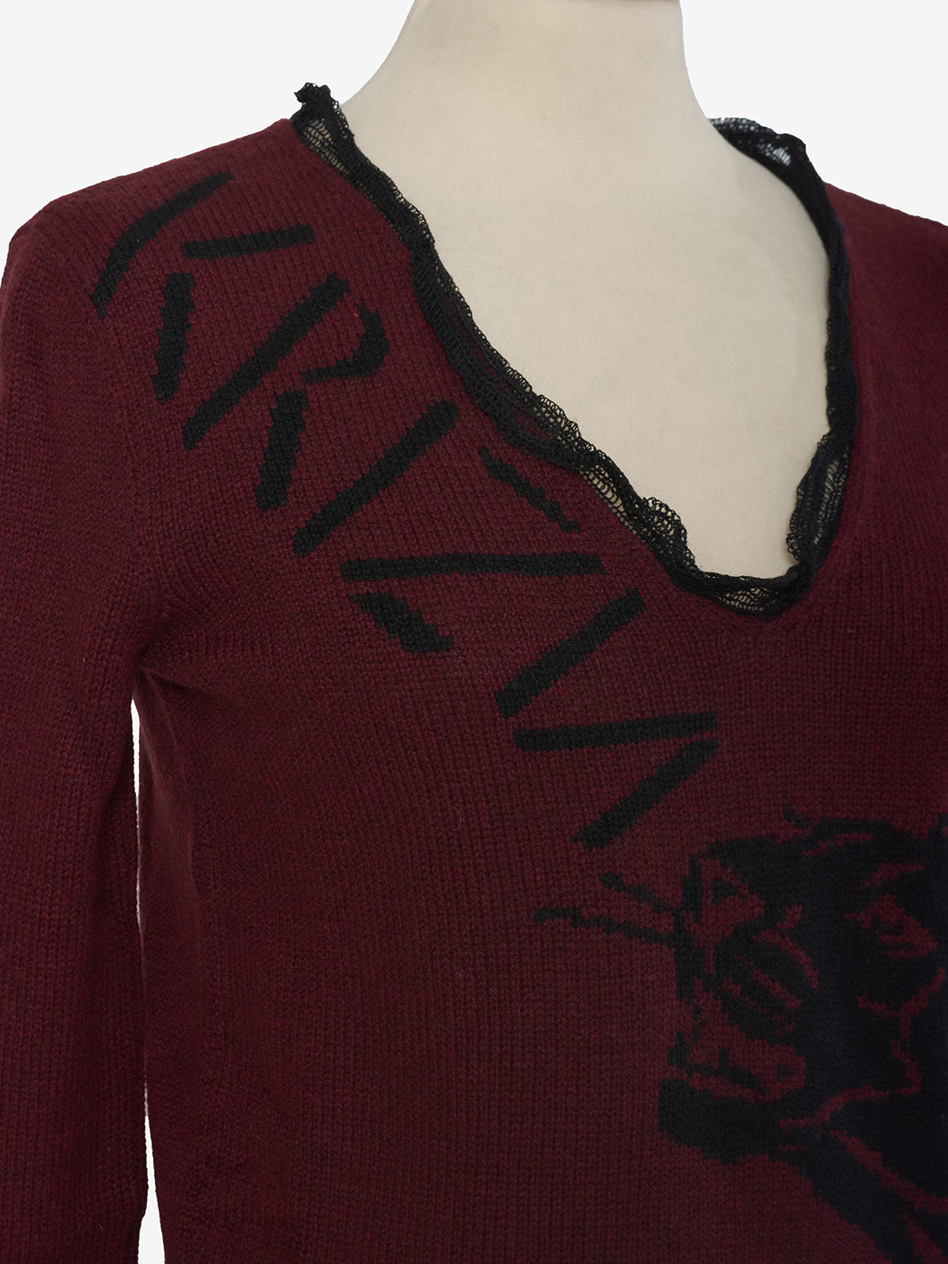 Krizia Burgundy Cashmere Sweater