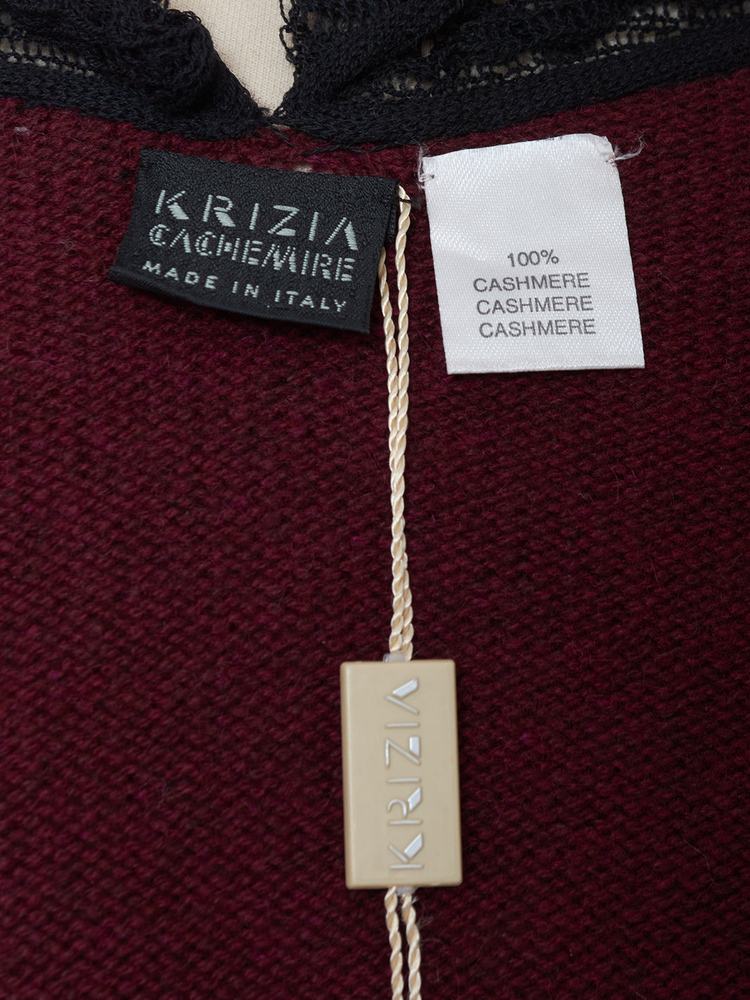 Krizia Burgundy Cashmere Sweater