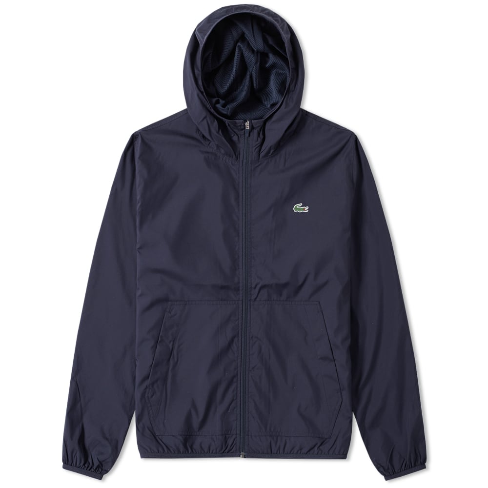 Lacoste Hooded Windbreaker JacketNavy Blue