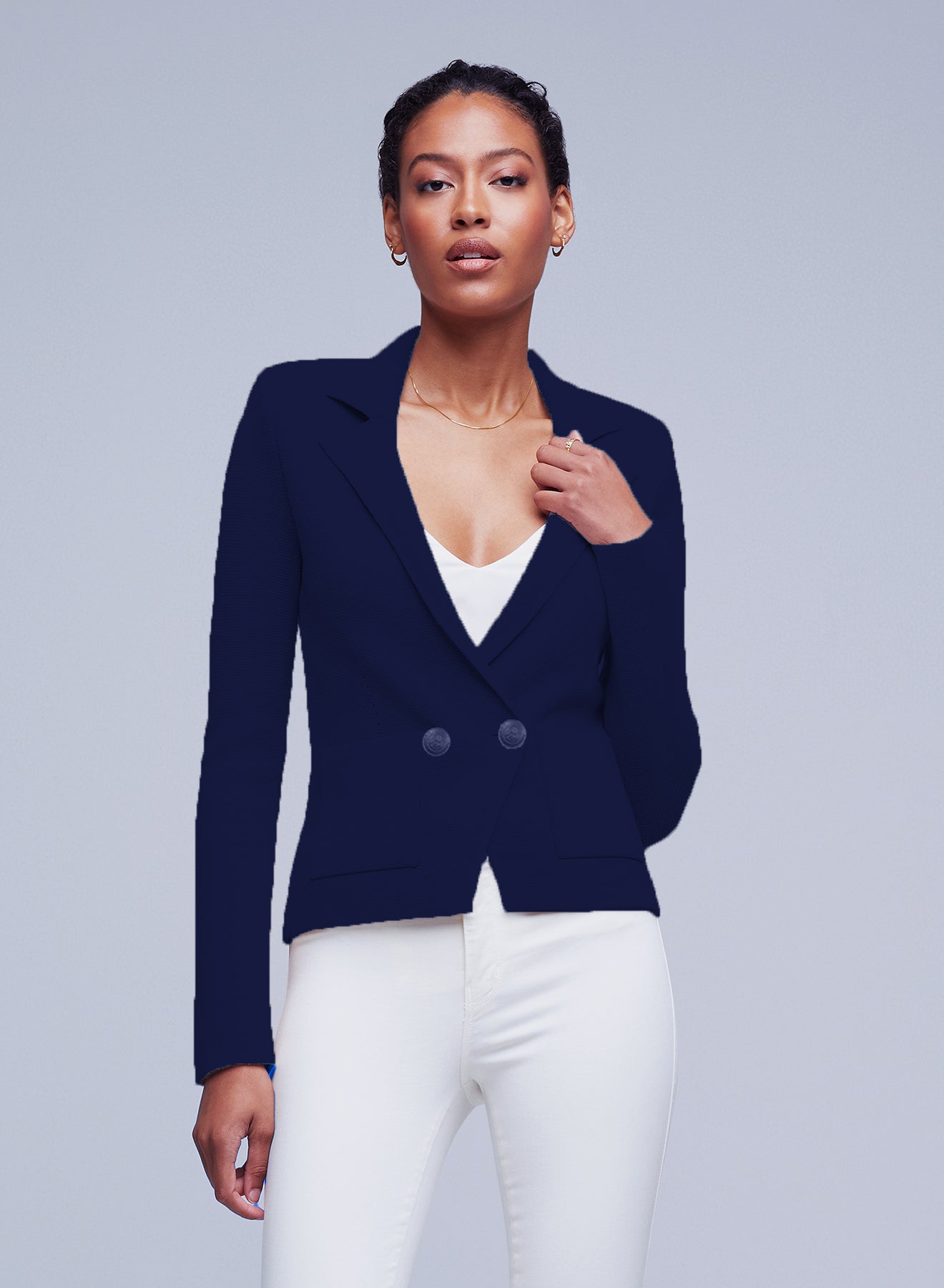 L’agence - Sofia Knit Blazer - Midnight