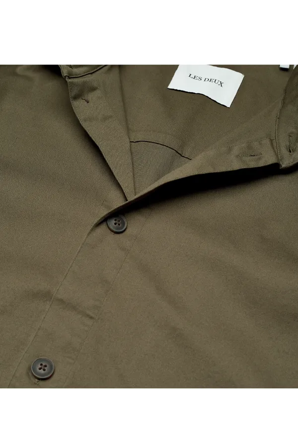 Les Deux Langley Overshirt Olive