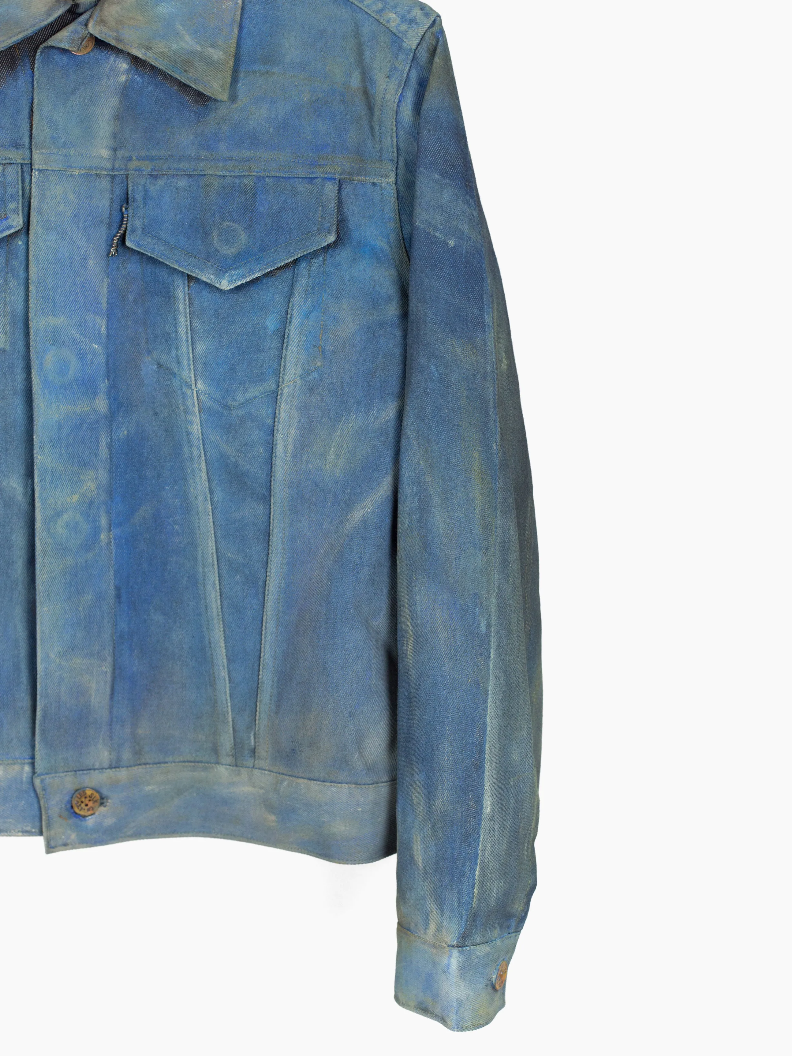 Les Six AW23 Hand Painted Wool Denim Jacket