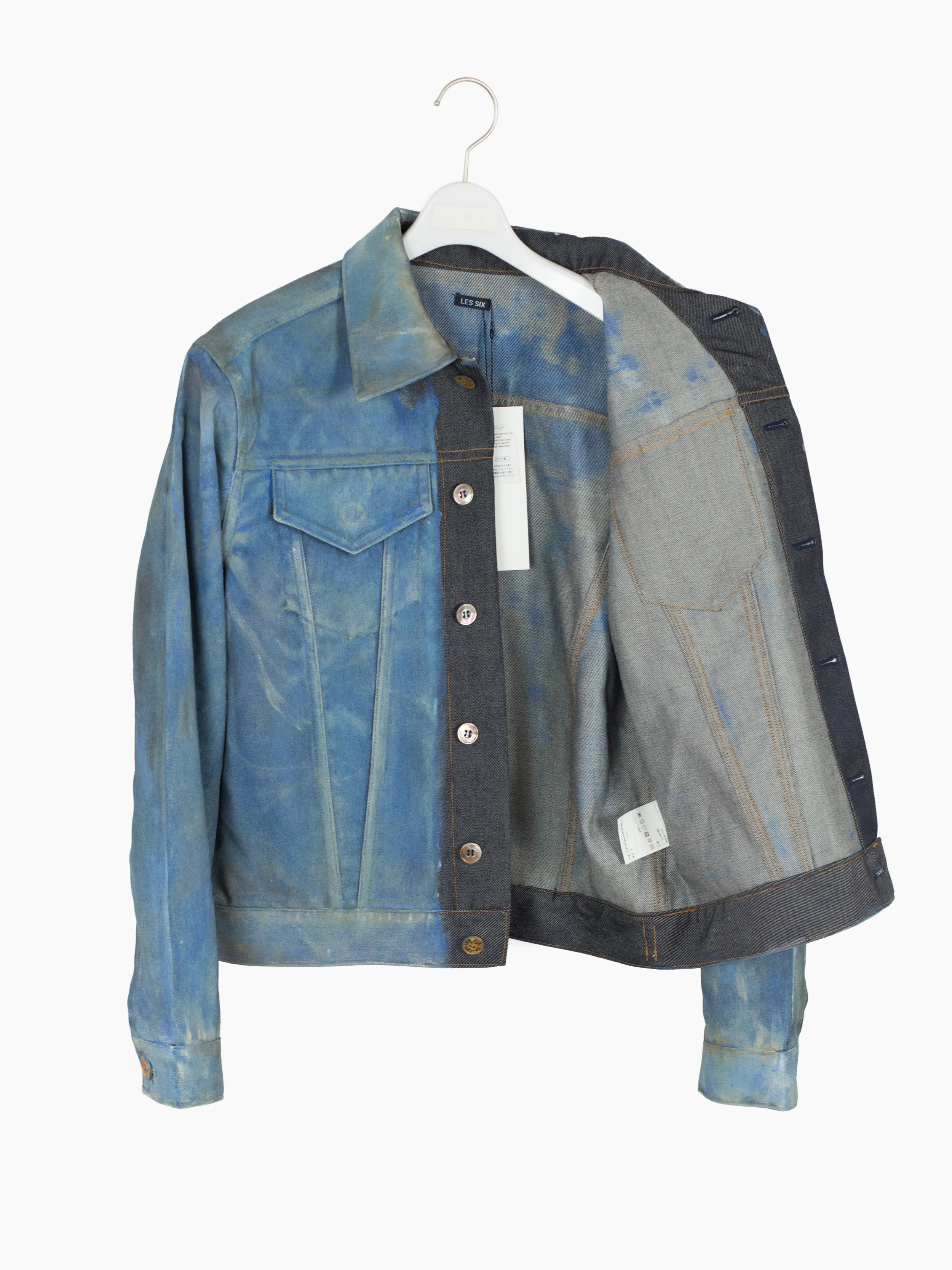 Les Six AW23 Hand Painted Wool Denim Jacket