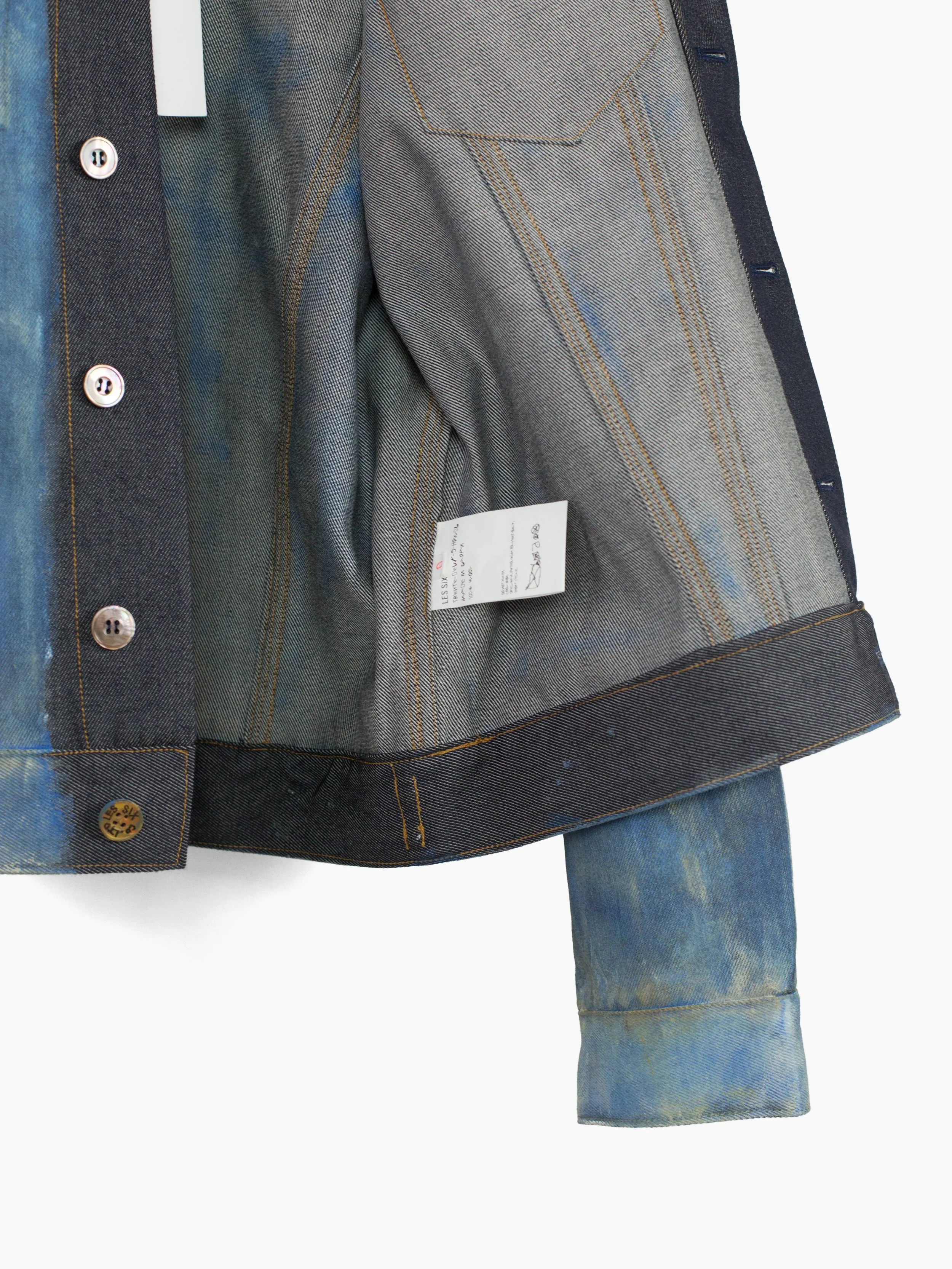 Les Six AW23 Hand Painted Wool Denim Jacket