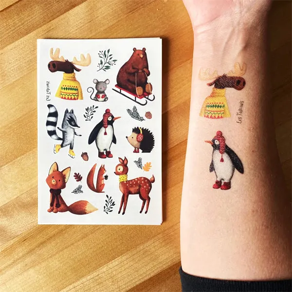 Les Tatoués - Temporary Tattoos - Winter Animals