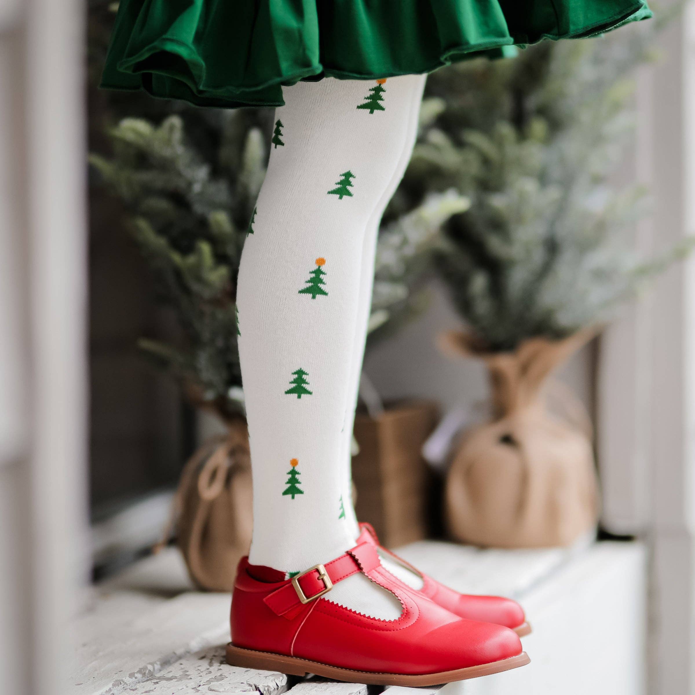 Little Stocking Co.-Christmas Tree Knit Tights