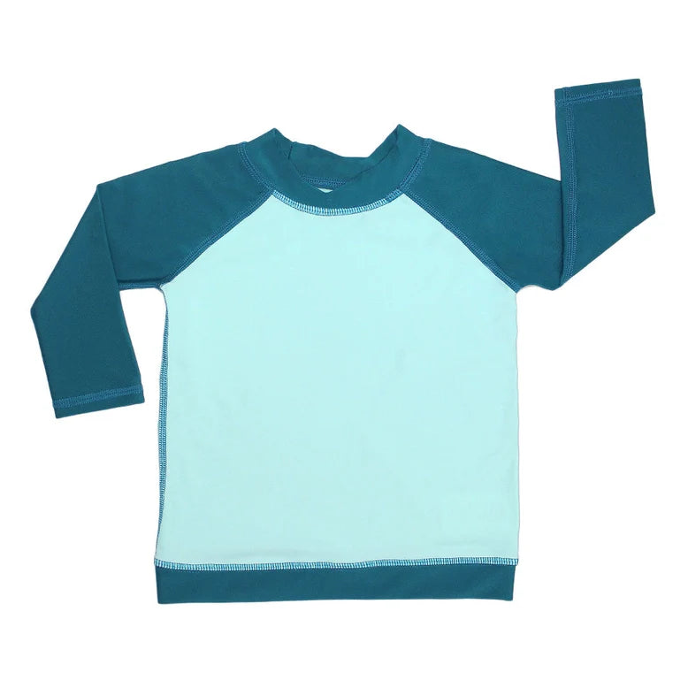 Long Sleeve Rashguard, Ocean Blue/Blue Surf