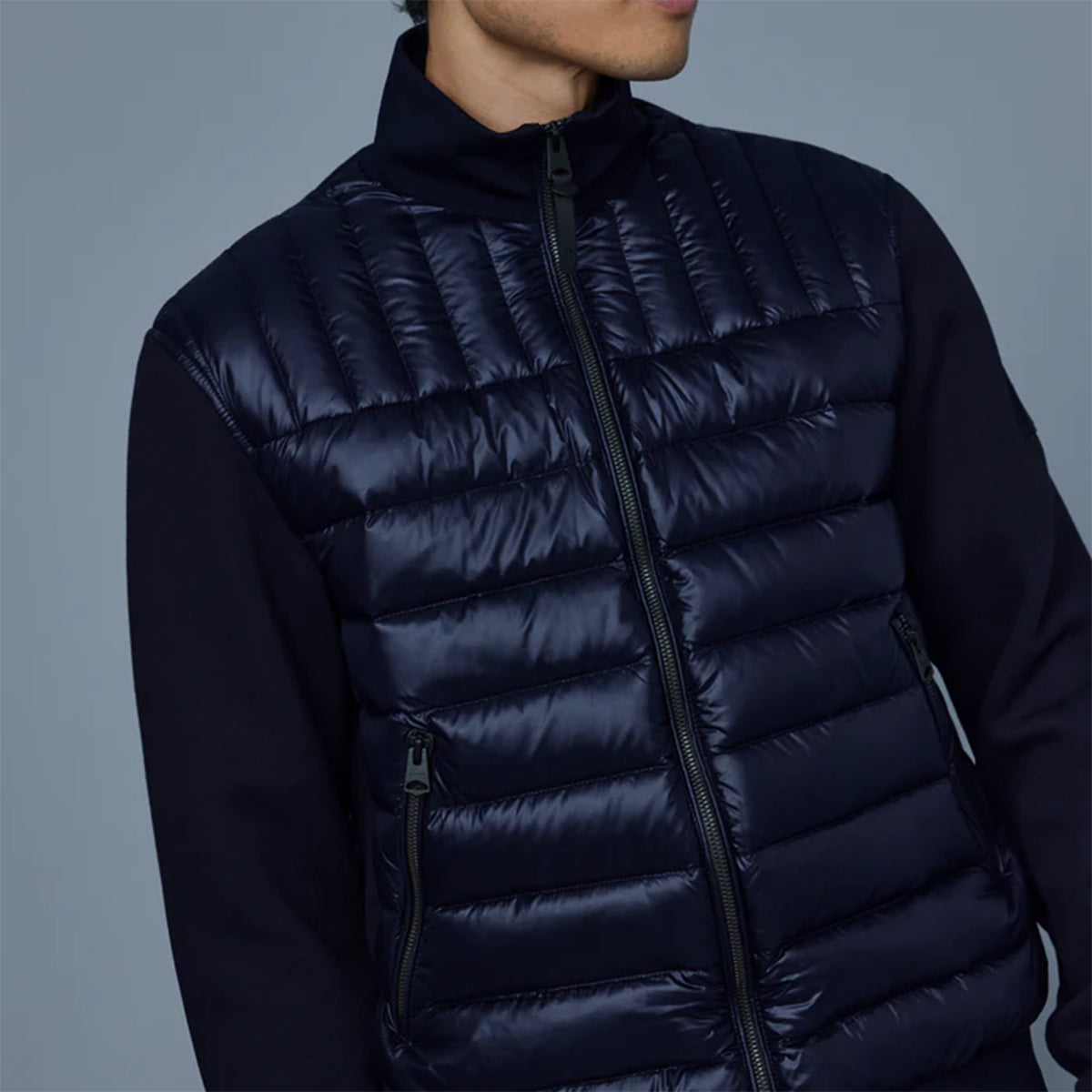 Mackage - Collin-Z Hybrid Bomber Jacket in Navy