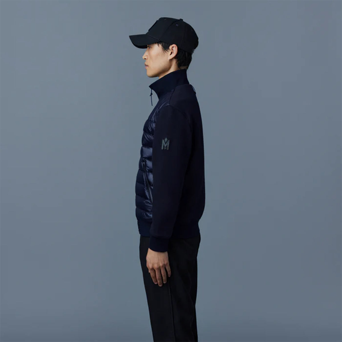 Mackage - Collin-Z Hybrid Bomber Jacket in Navy