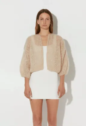 Maiami Mohair Bomber Cardigan Light in Sand