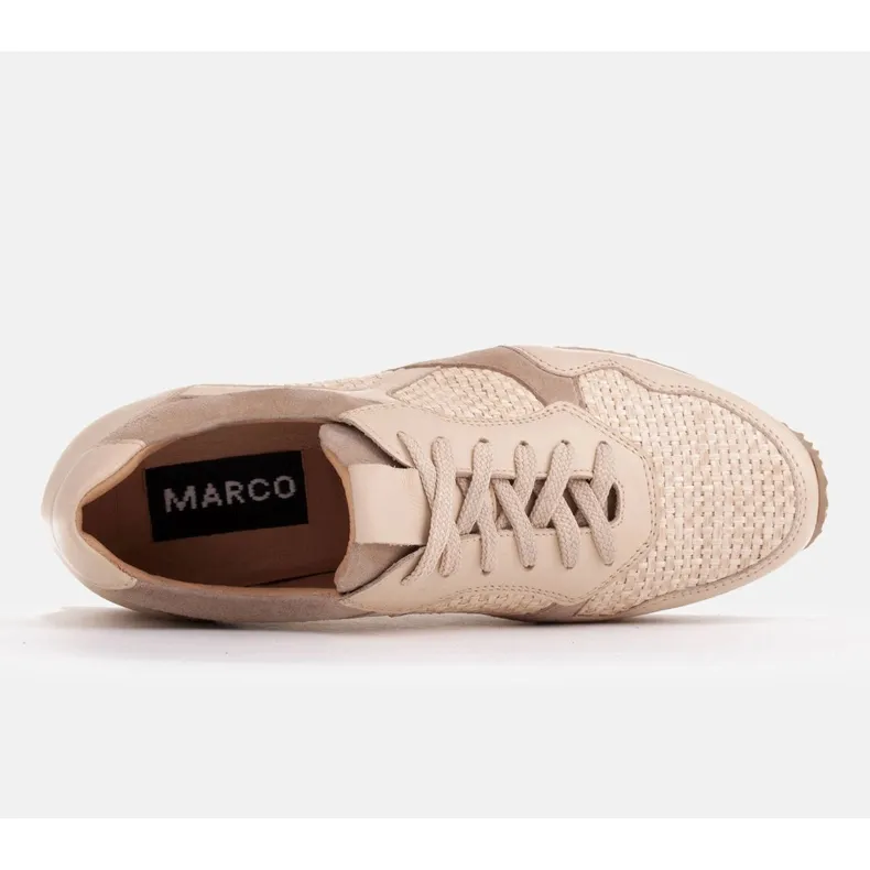 Marco Shoes Sneakers with elements of raffia and grain leather 2229P-1273-1280-047-1 beige