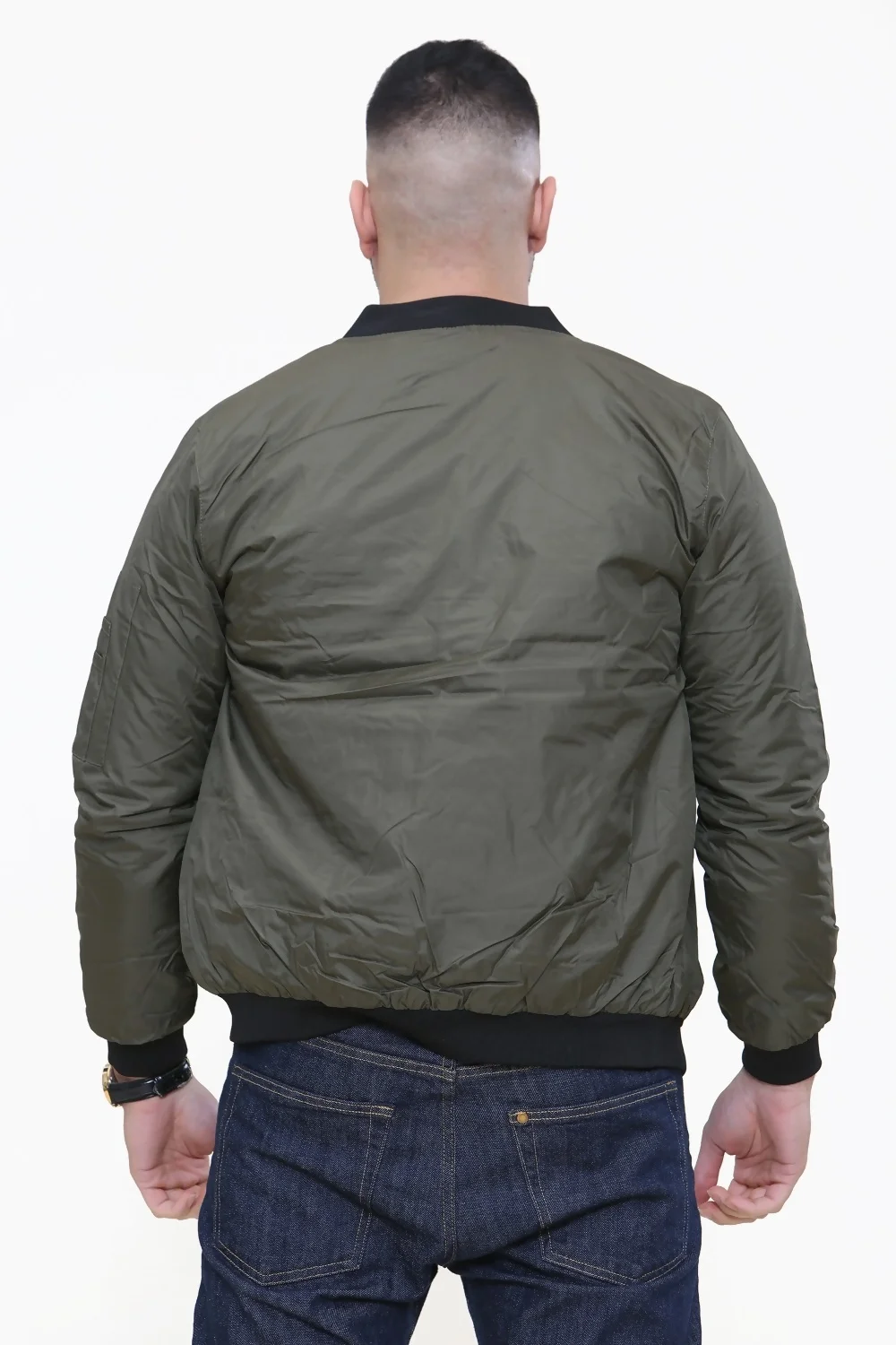 Mens Khaki Bomber Jacket