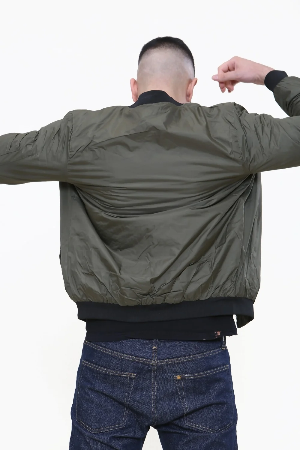 Mens Khaki Bomber Jacket