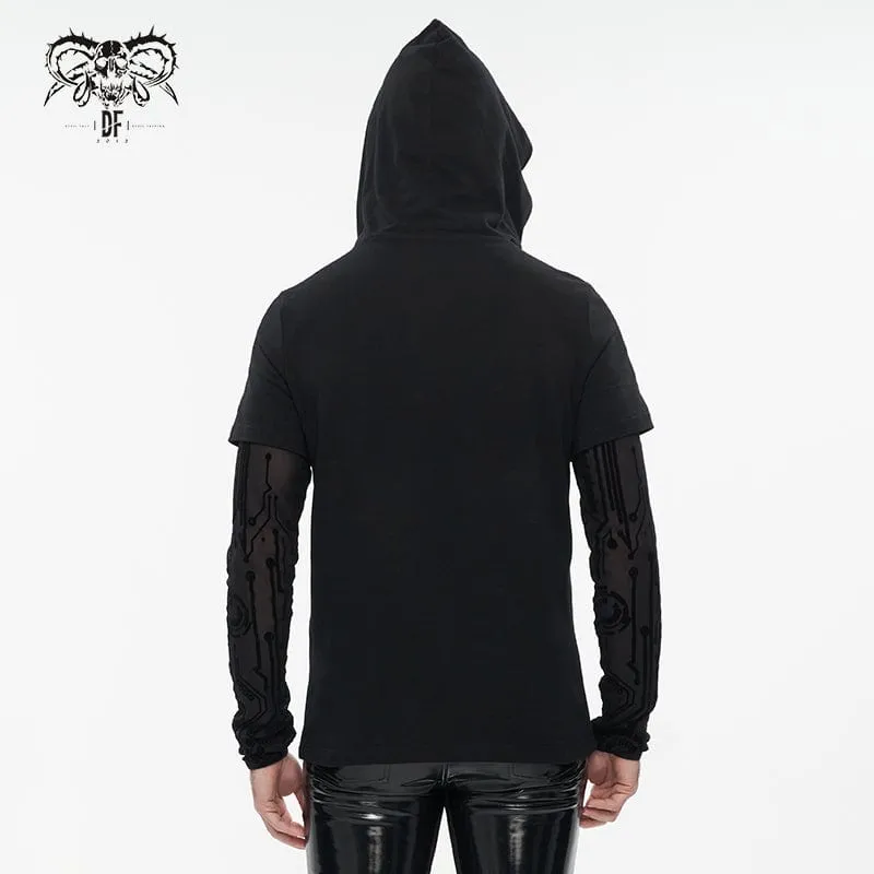 Men's Punk Mechanical Printed Two-piece Hoodies