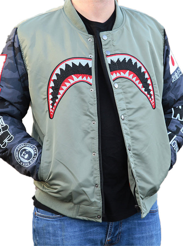 Men's Shark Bite Bomber Jacket