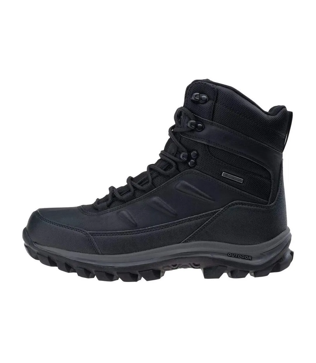 Mens spike waterproof mid cut snow boots black/dark grey Elbrus