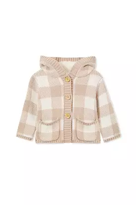 Milky - Natural Check Hooded Jacket