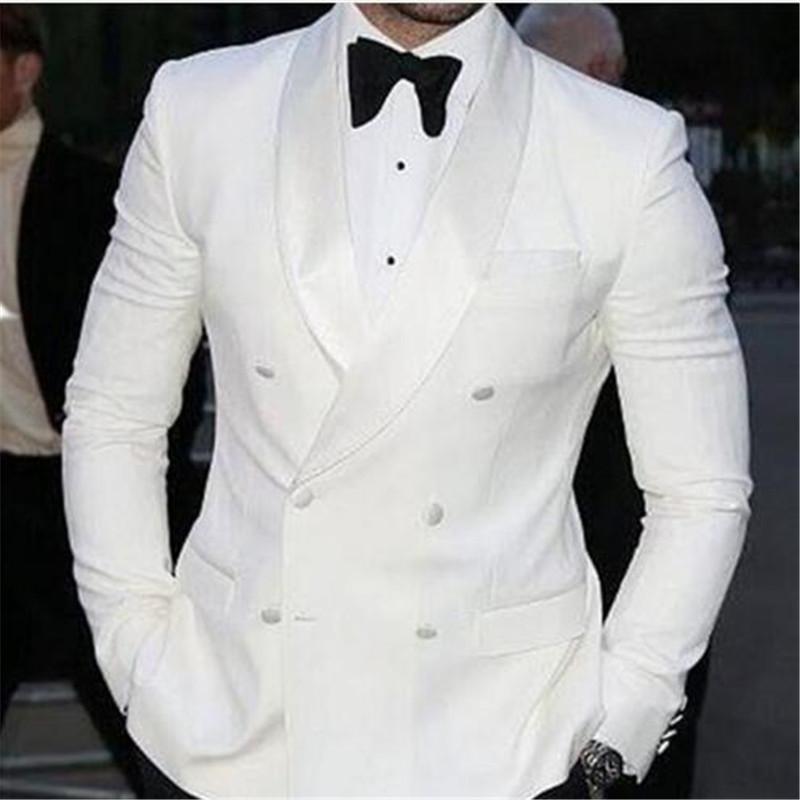 Mystery White Double Breasted Tuxedo Set