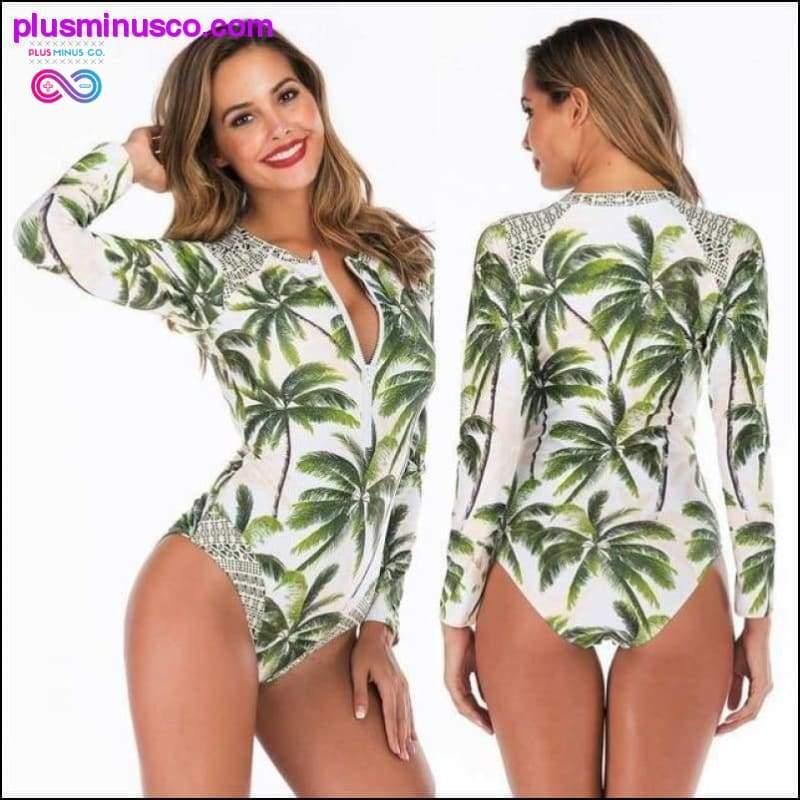 New Rashguard Long Sleeve Swimsuit One Piece Print Surf