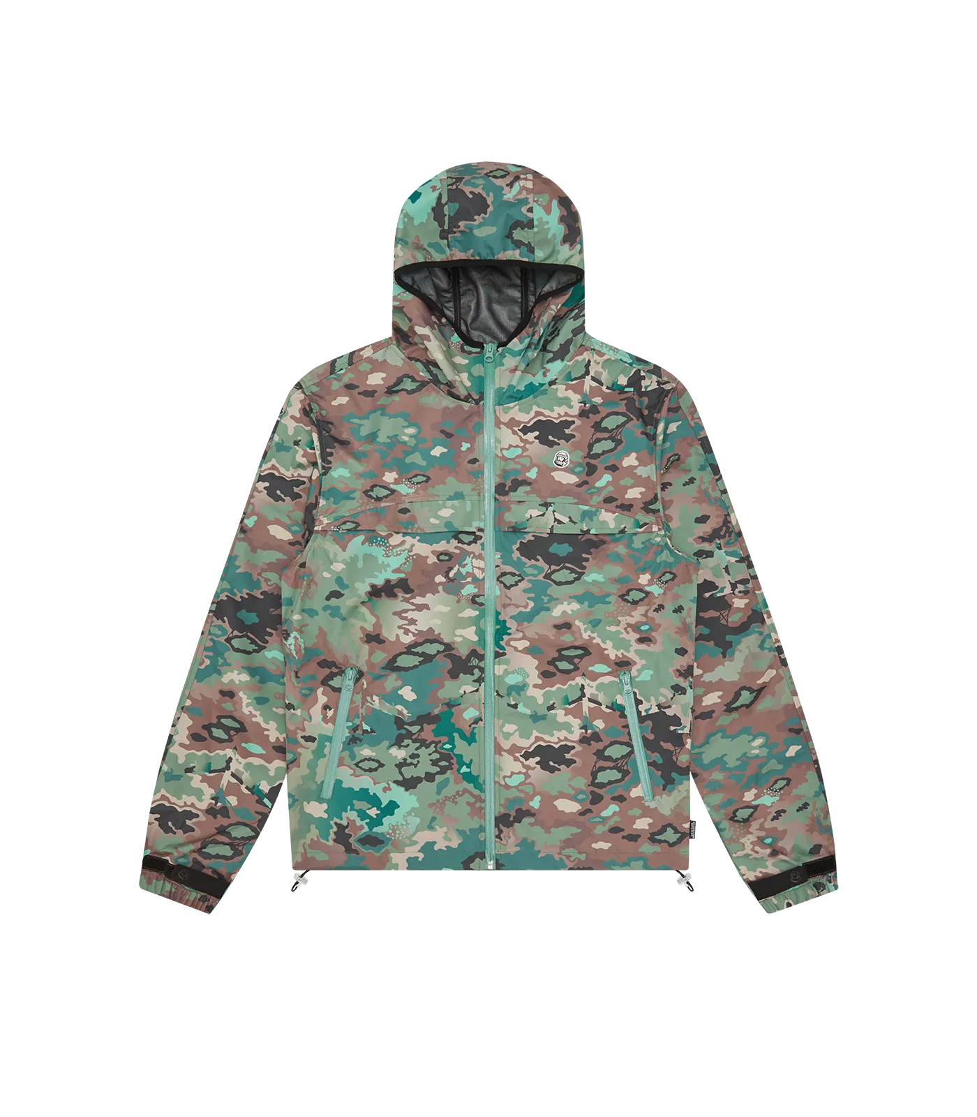 NOTHING CAMO HOODED WINDBREAKER JACKET - GREEN