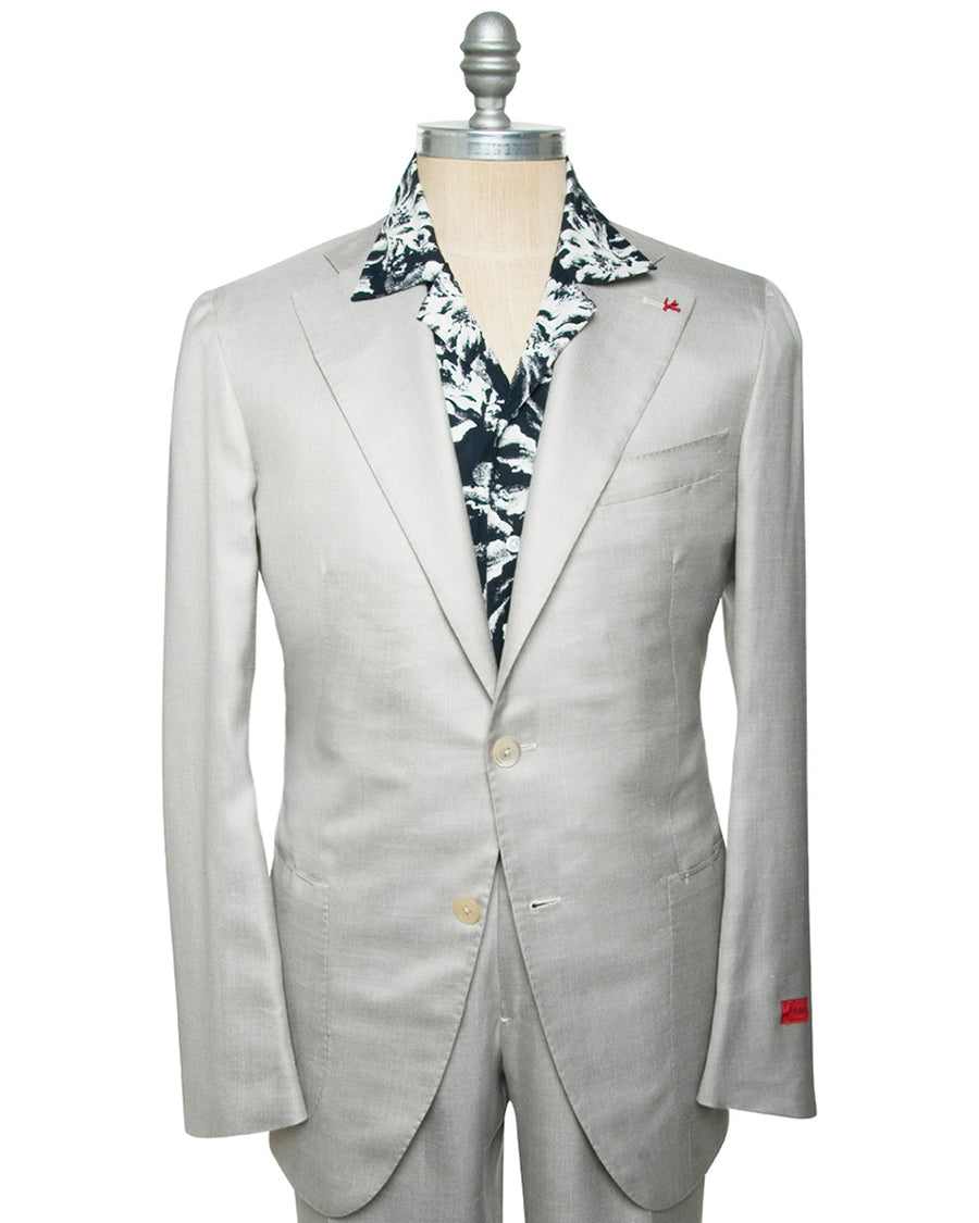 Off White Linen Effect Suit