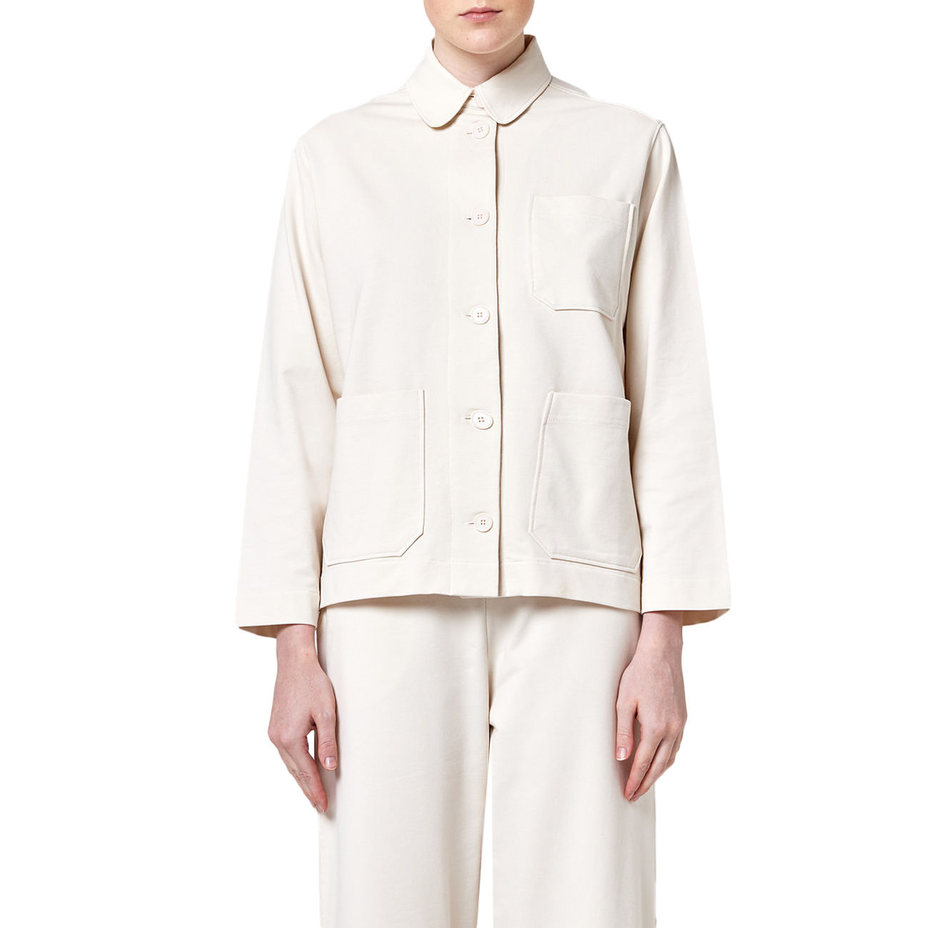 OVERSHIRT IN FELPA Donna Latte