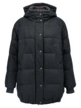 Padded Wool Down Jacket Casual Jackets, Parka Gray