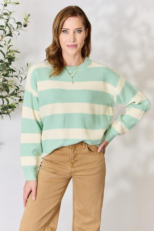 Paige Contrast Striped Sweater