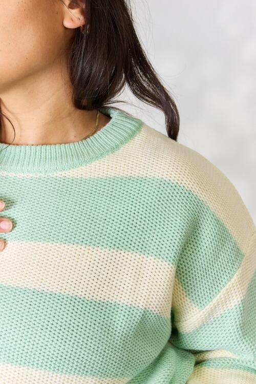 Paige Contrast Striped Sweater