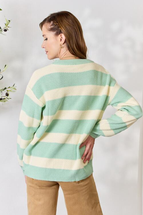 Paige Contrast Striped Sweater