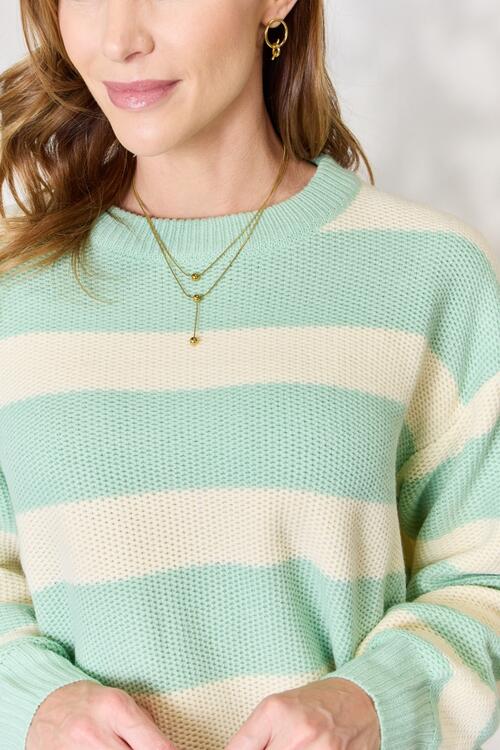 Paige Contrast Striped Sweater