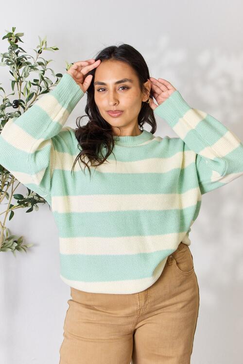 Paige Contrast Striped Sweater