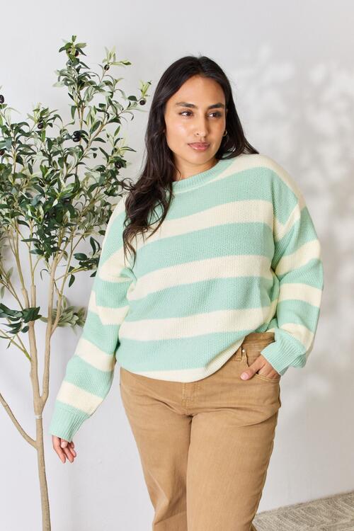 Paige Contrast Striped Sweater