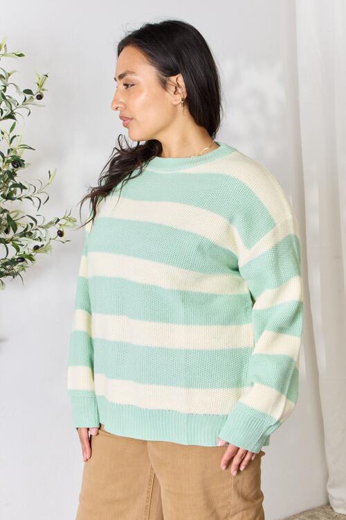 Paige Contrast Striped Sweater