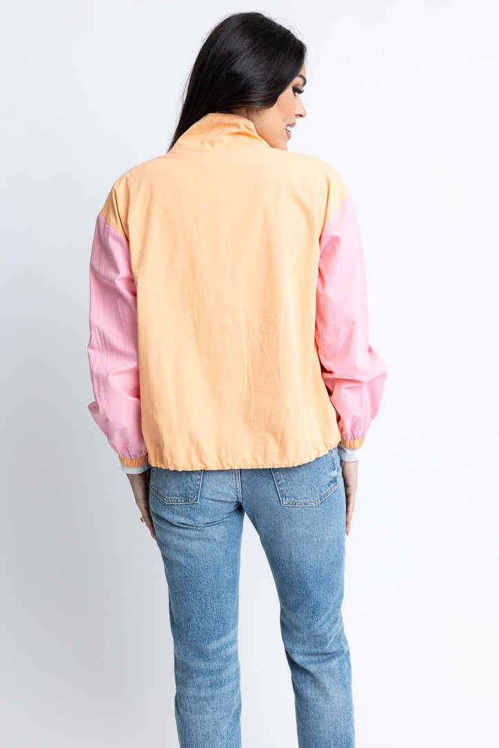 Pastel Color Block Utility Jacket