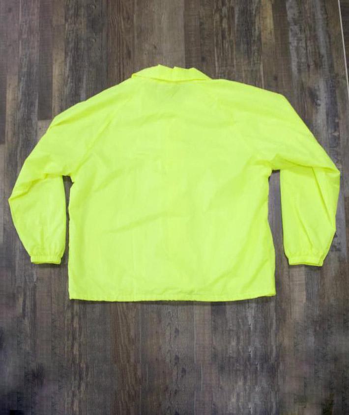 Police Public Safety | Waterproof Safety Green Windbreaker | Waterproof Neon Yellow Flannel Lined Coach Jacket