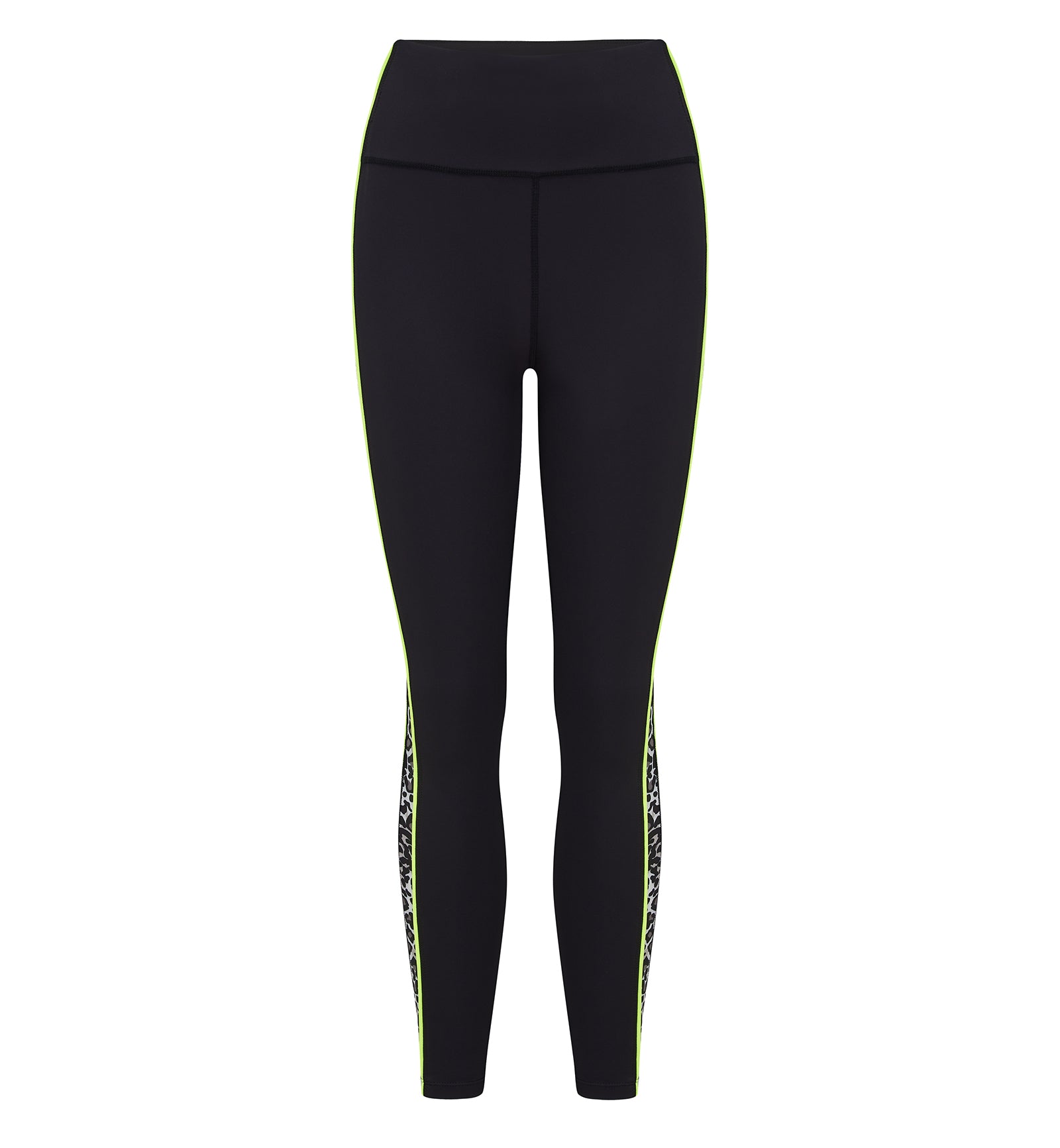 Pour Moi Energy Panelled Full Length Sports Legging (97154) - Leopard/Lime