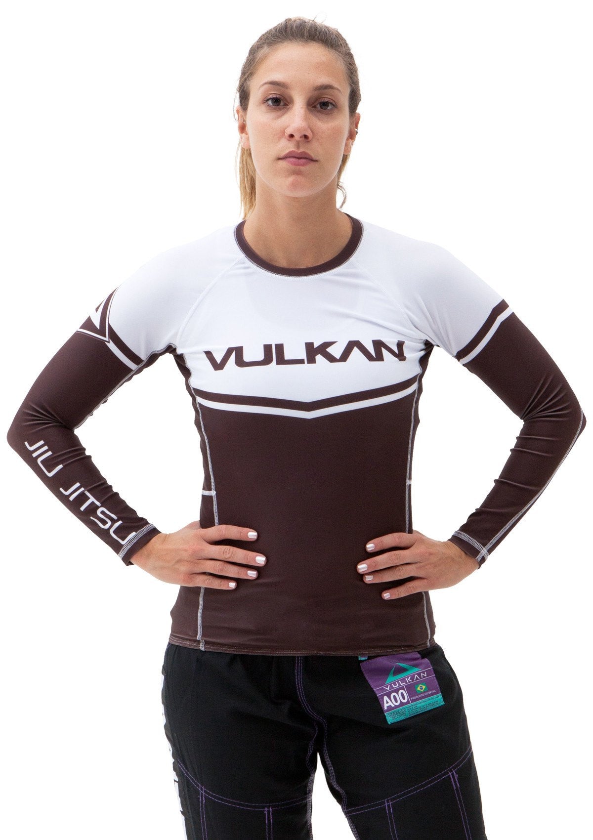 Power Comp Rashguard Long/Sleeve Brown