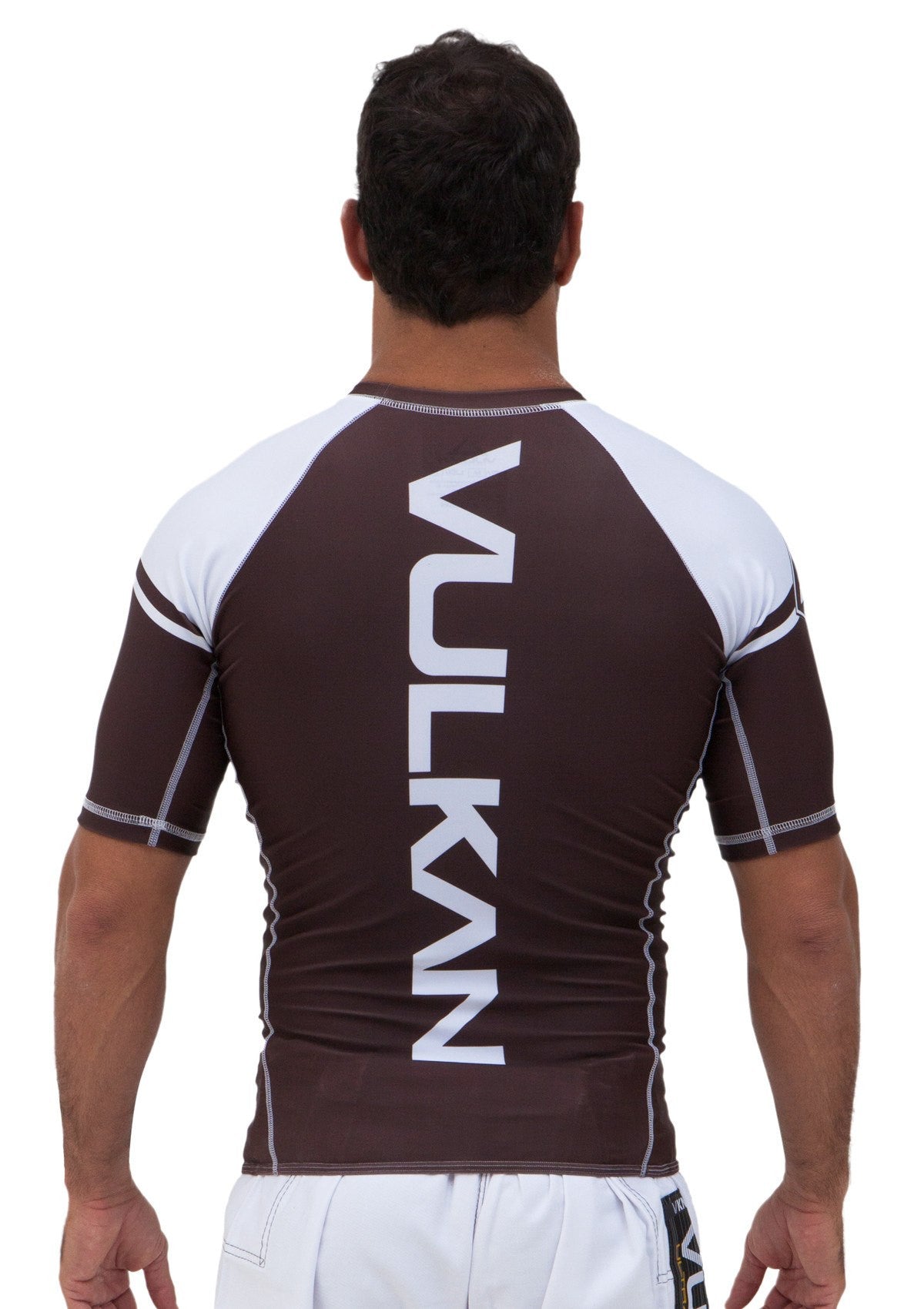 Power Comp Rashguard Short/Sleeve Brown